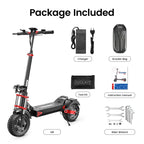 iScooter iX8 Erwachsenen Elektroroller 2400W Motor 48V20Ah Akku 12 Zoll Offroad-Luftreifen Faltbarer E-Scooter