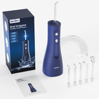 Sejoy Elektrische Wasserflosser Munddusche Wiederaufladbar Tragbar Dental 5 Modi Wassertank Zähne 300ML Wasserdichter Reiniger