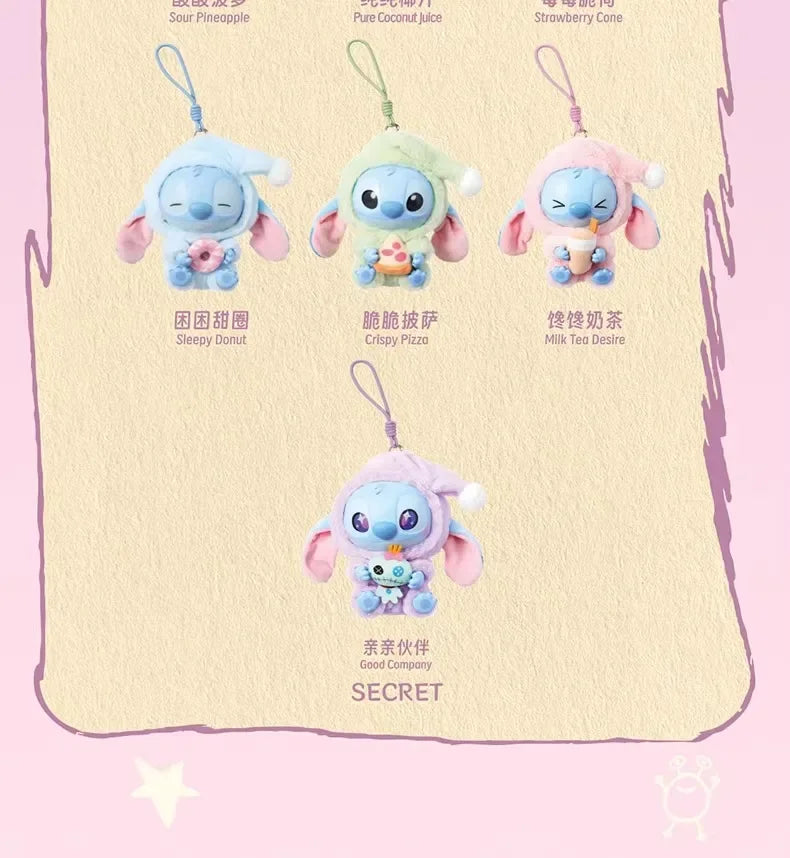 Neue Stitch Iss Etwas vor dem Schlafengehen Serie Vinyl Blind Box Tasche Plüsch Anhänger Niedliche Puppe Mystery Box Spielzeug Erwachsenengeschenk