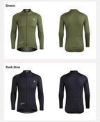 XINTOWN Herren Langarm-Radtrikot, Rennbekleidung für Frühling/Sommer, Export-Fahrradbekleidung, einfarbiges Langarm-Oberteil