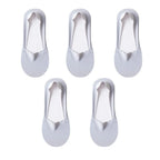 5 Paar Damen Socken Atmungsaktive Unsichtbare Silikon Anti-Rutsch Einfarbige Bootssocken Bequeme Hochwertige No-Show Socken Ultra-dünn