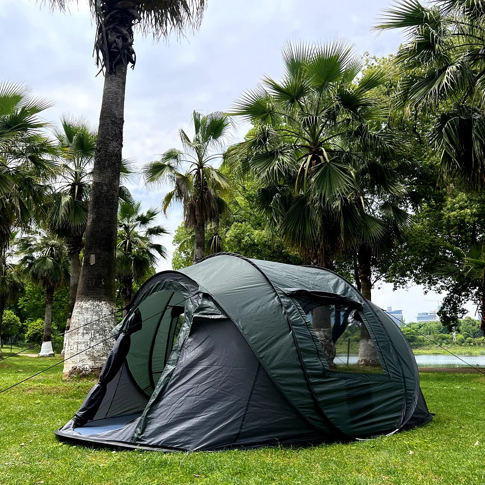 5-8 Personen Schnellaufbau-Wurfzelt wasserdichtes Campingbootzelt Outdoor-Zelt vollautomatisch Pop-Up