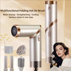 5-in-1 Handgriff Faltbarer Haartrockner Tragbarer Multifunktionaler Heimhaartrockner Negativ-Ionen-Haarpflege Lockenstab Persönliches Styling