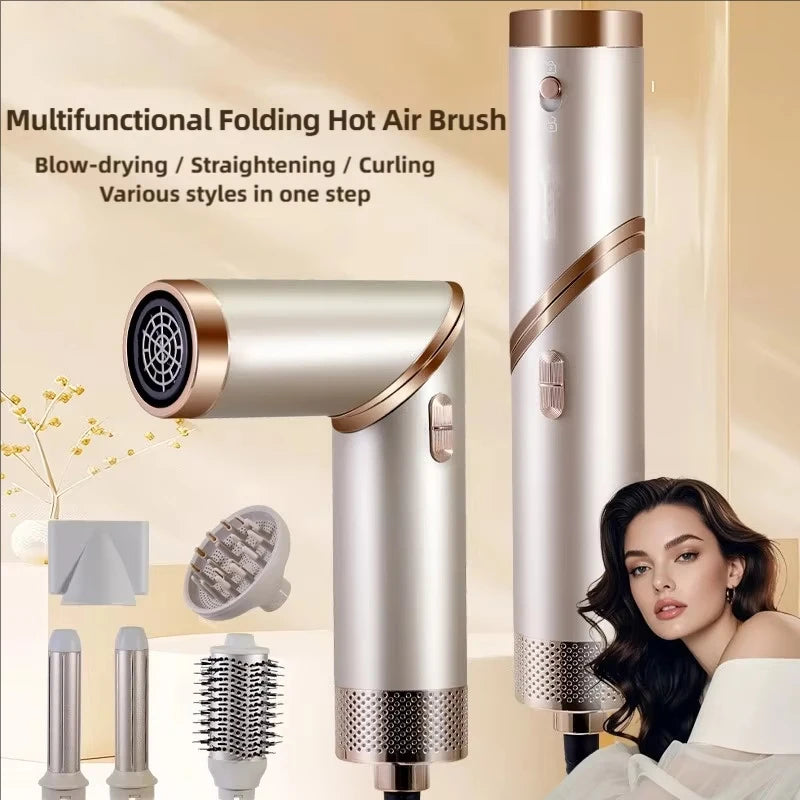 5-in-1 Handgriff Faltbarer Haartrockner Tragbarer Multifunktionaler Heimhaartrockner Negativ-Ionen-Haarpflege Lockenstab Persönliches Styling Hauptbild