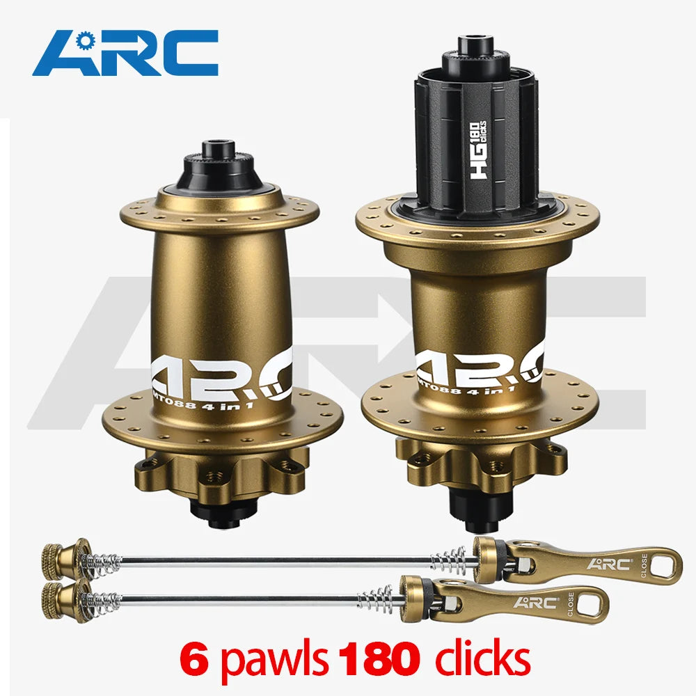 ARC MT088 MTB Hub 6 Pawls 180 Clicks Sealed Bearing Hub Front 9x100 15x100 Rear 10x135 12x142 Bicycle Cube 8 9 10 11 12 Speed Main image