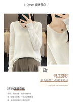 Damen 100% Merinowolle Pullover V-Ausschnitt Basic Pulli Herbst Winter Kaschmir Kleidung Langarm Weiche Strickware Oberteile Unifarben