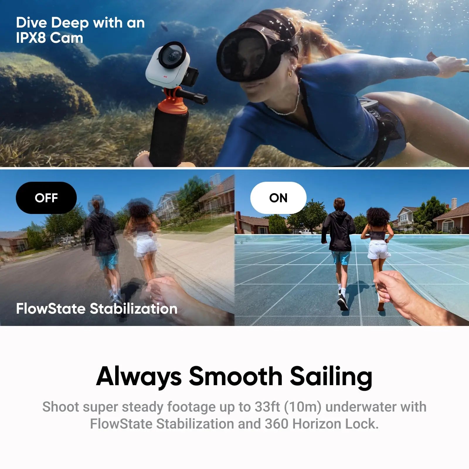 Insta360 GO Ultra Action-Kamera POV freihändig 4K 60fps Ultra-HD FlowState-Stabilisierung Insta 360 GO Ultra