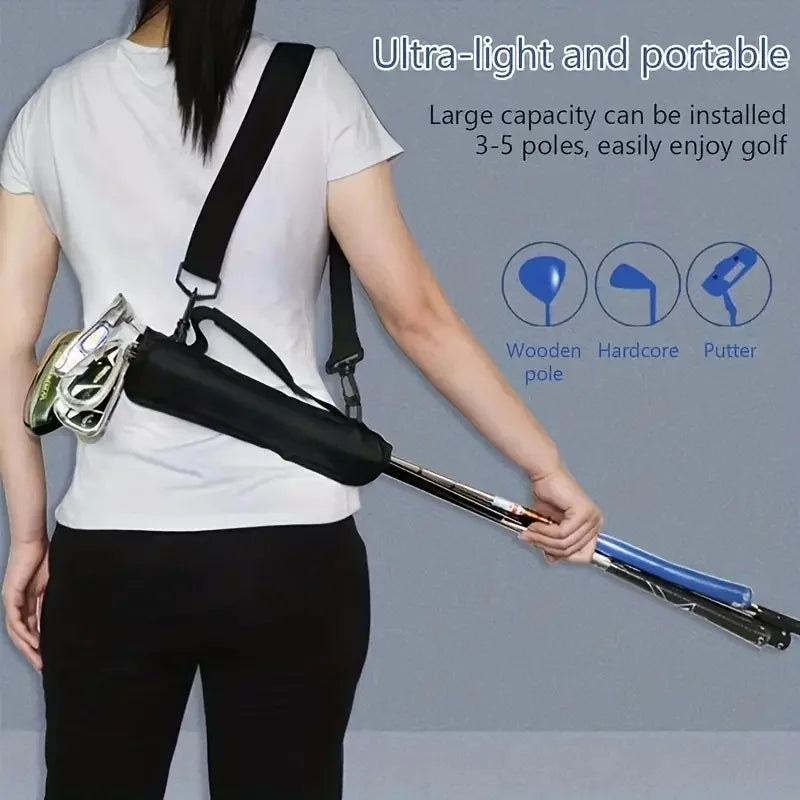 Neue tragbare Mini-Golfschlägertasche Outdoor-Übungstraining Tragbare Aufbewahrung Leichte Umhängetasche Crossbody-Schlägertasche Unisex