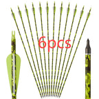 Toparchery 31,5 Zoll Mischcarbonpfeile ID 6,2mm Kunststofffedern Outdoor Ziel Jagd und Schießen