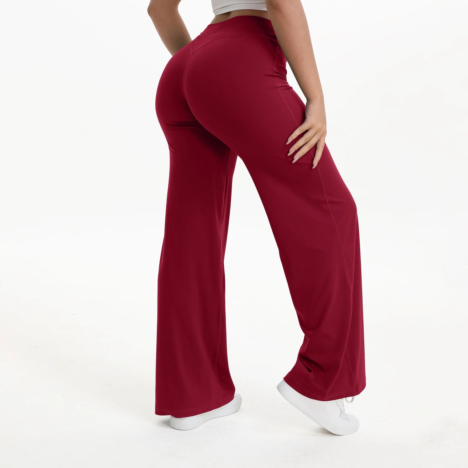 SoftMotion Damen Leggings Gerade Beine Mittlere Taille Yoga-Hose GYM-Leggings Naked Feel Pilates Laufhose Sporthose