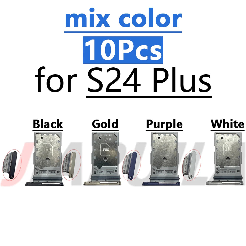 10 St. SIM-SD-Dual-Karten-Telefonkartenhalter-Adapter in verschiedenen Farben für Samsung S23 S24 S25 Plus S23 Ultra SIM-Kartenfach Einschub