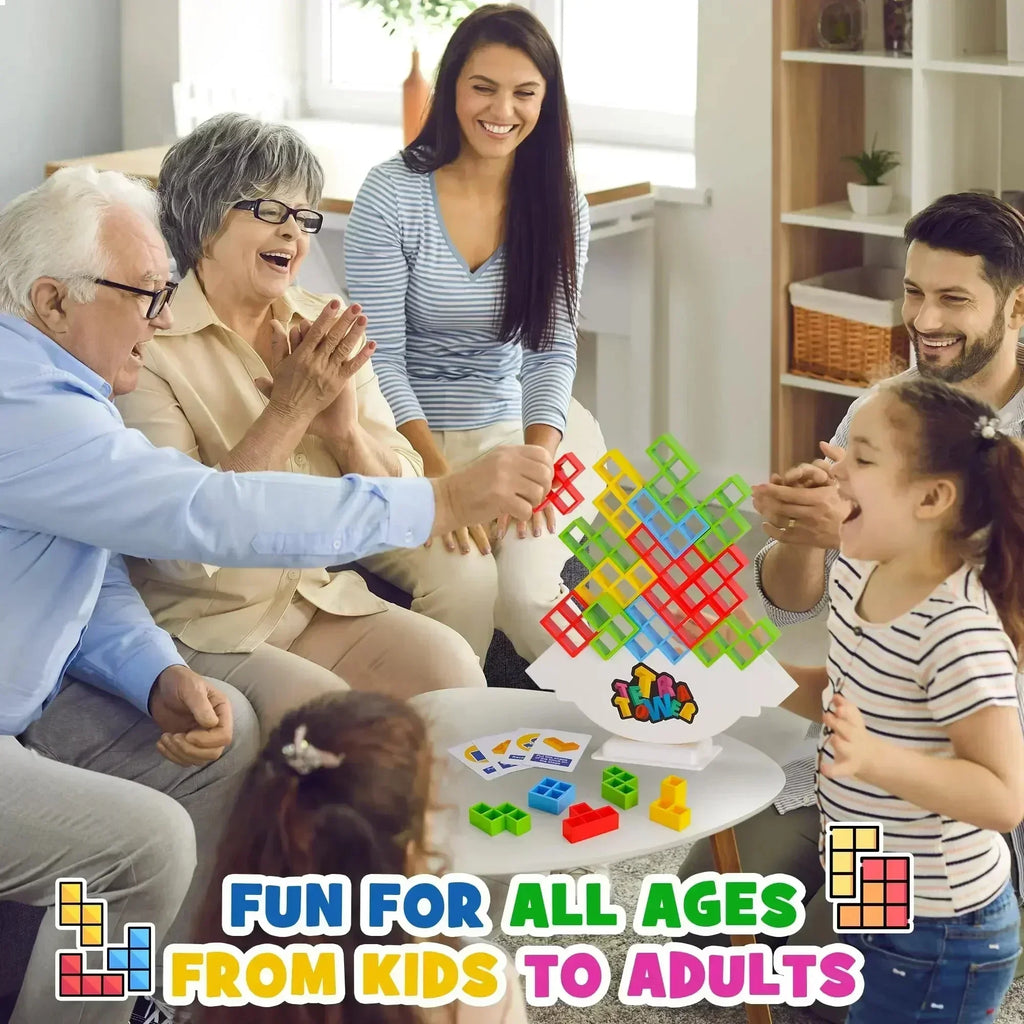 Puzzles Tetra Tower Lustiges Balance-Stapelspiel für Kinder, Erwachsene, Freunde, Teams, Wohnheime, Familien-Spieleabend, Partys, Geschenke