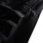 Schwarze Samtweste Jacke für Damen Ärmelloser Blazer Mode 2026 Frühling und Herbst Anzug Tank Top Retro Weste Z2338