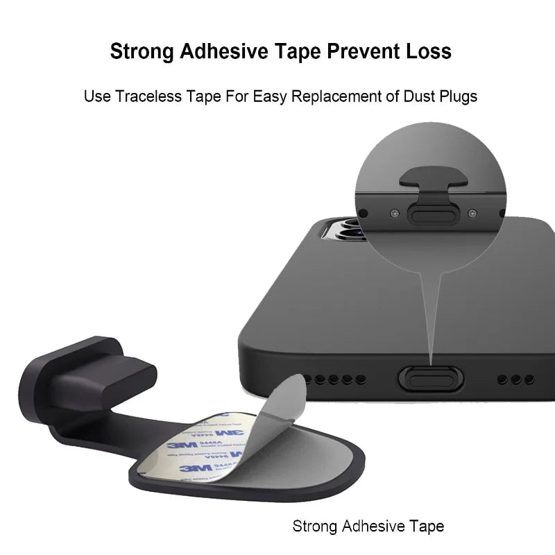 5 Stück Ladeanschluss Staubschutzstecker für iPhone USB Typ-C Silikon Staubschutzkappen
