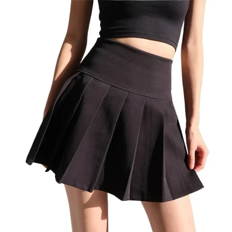 Amerikanischer Schulstil Y2K Sommer Kurzer Faltenrock Für Damen 2024 Hohe Taille Sexy Hotsweet Minirock Weiblich