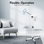 Professioneller Gesichtsbedampfer Nano-Ionen Ozon Heißdampf mit LCD-Bildschirm Höhenverstellbar für Salon Zuhause Spa Anti-Aging