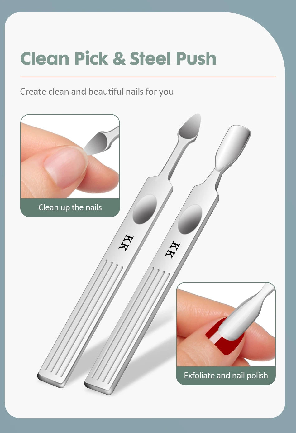 KK 11-in-1 Maniküre-Tools Professionelles Nagelknipser-Set Edelstahl Nagelschneider Zangen Scheren Kit Fußpflege Handpflege