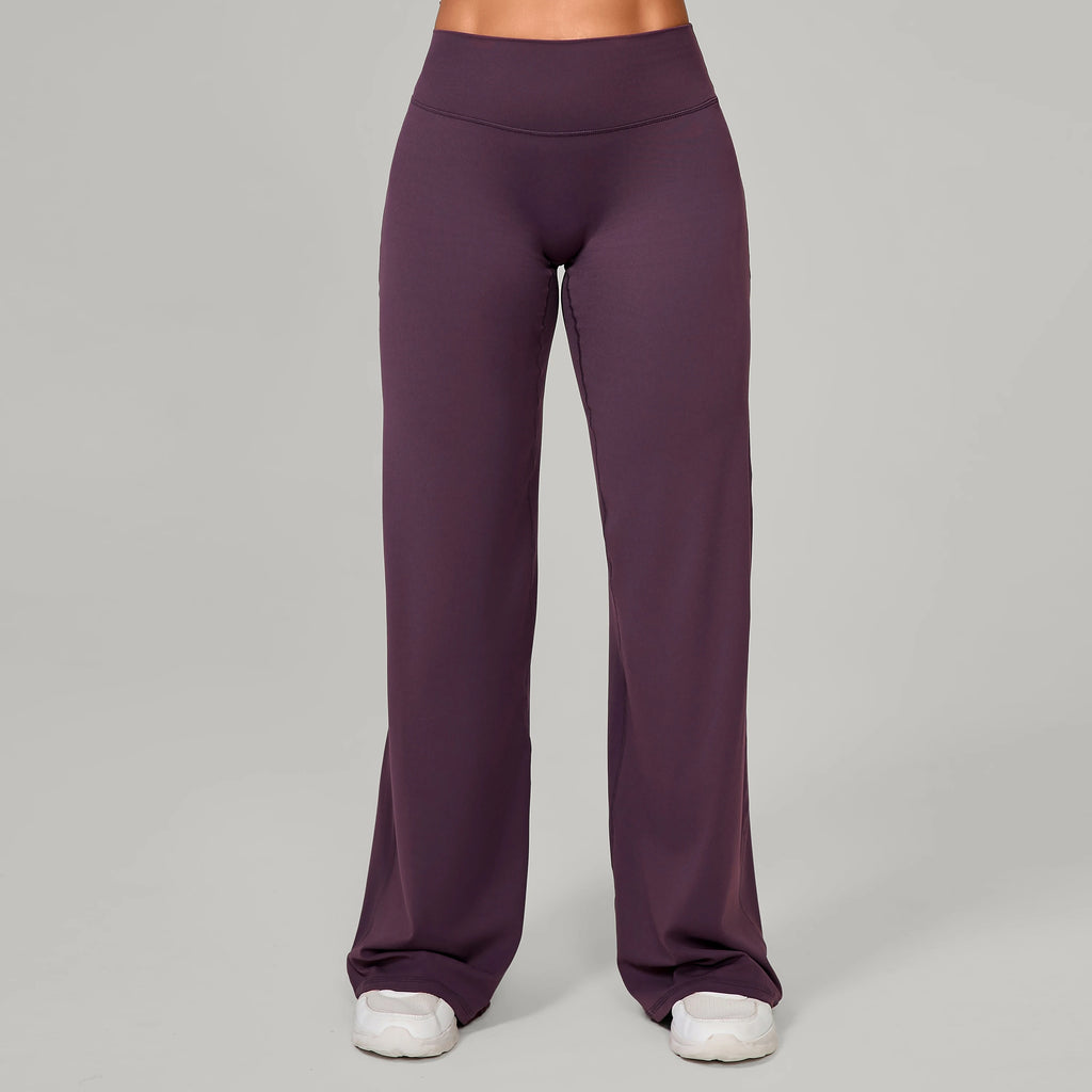 Damen gerade Yoga-Leggings weicher, dehnbarer Stoff Damen-Yogahosen GYM Schweißableitende Eigenschaften Lauf-Sport-Hosen
