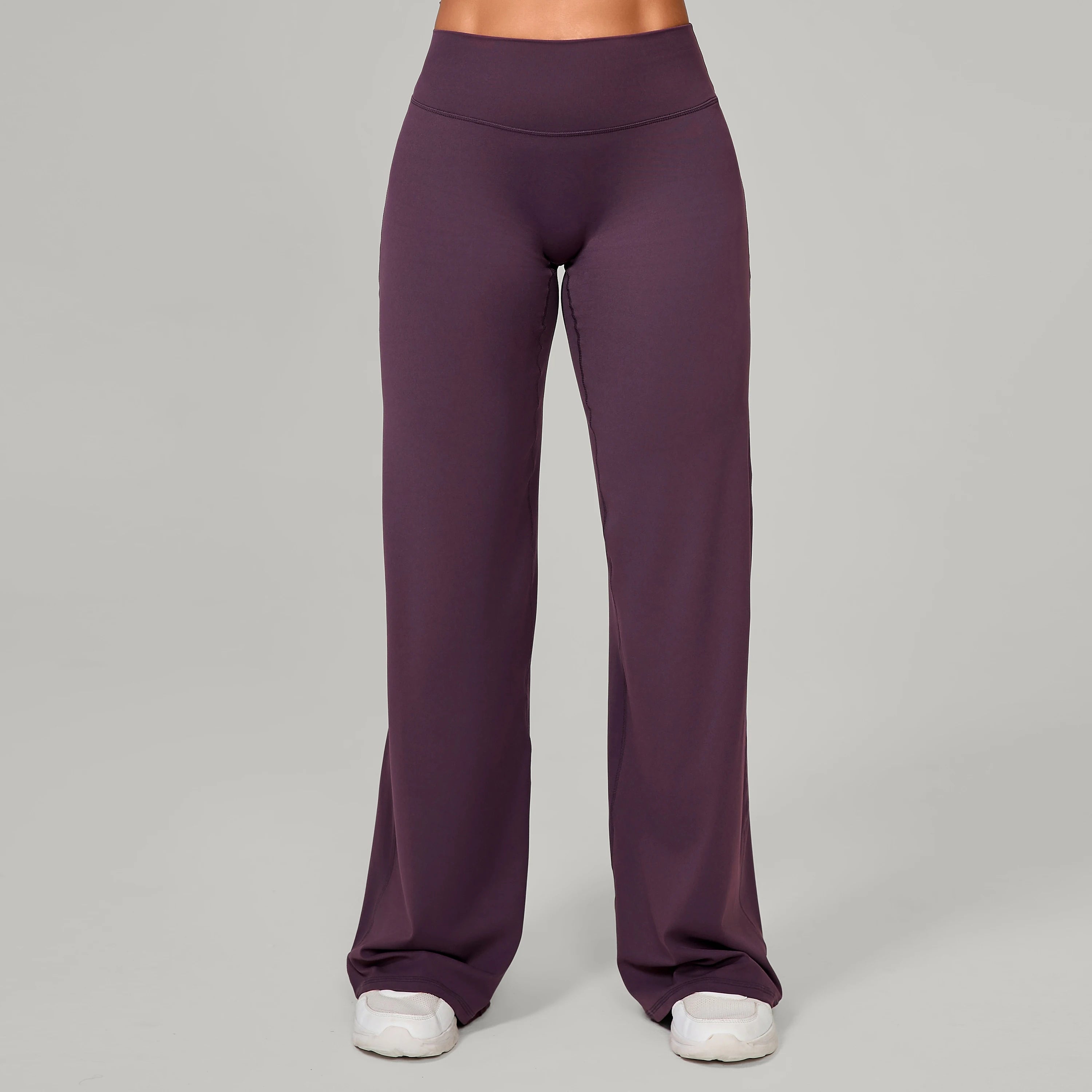 Damen gerade Yoga-Leggings weicher, dehnbarer Stoff Damen-Yogahosen GYM Schweißableitende Eigenschaften Lauf-Sport-Hosen