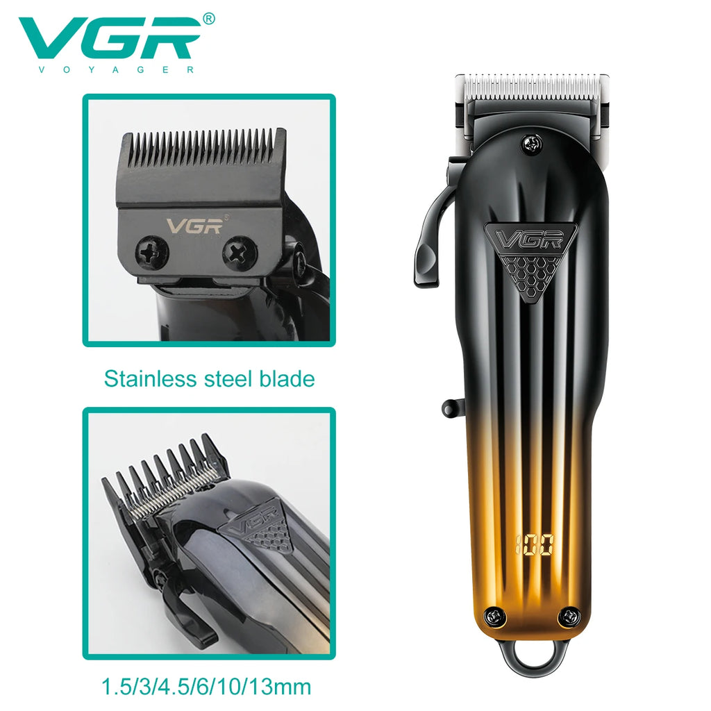 VGR 644 Farbverlauf Haarschneidemaschine Kombination Elektrorasierer wiederaufladbarer professioneller Herrenhaarschneider Gravur Elektrorasierer