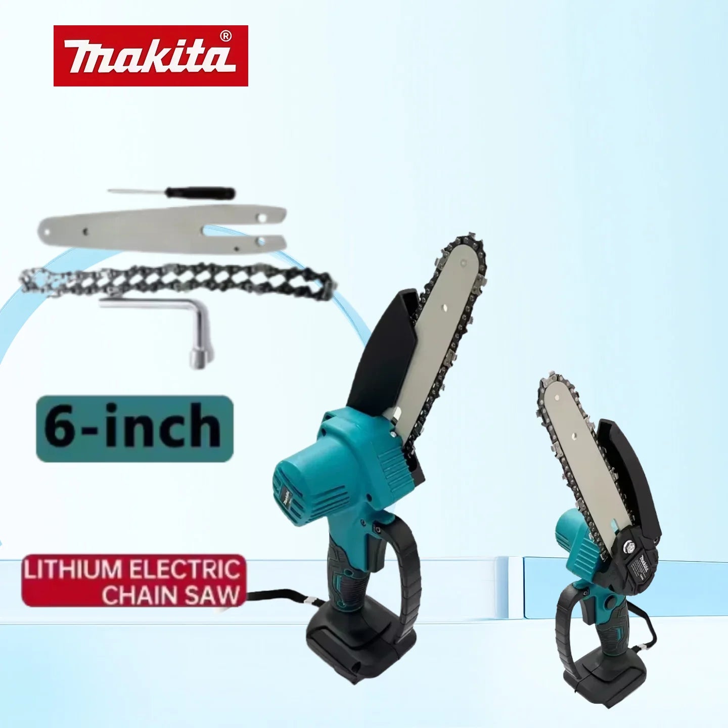 Makita 6 Zoll Kettensäge Elektrische Säge 18V Handheld Tragbare Holzfäller Kettensäge Gartenbeschneidung Holz Elektrowerkzeug