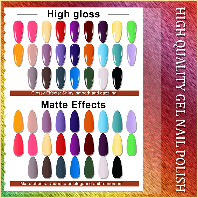 28tlg./Set Gel-Nagellack-Set Glasflasche Soak Off UV-Gel-Lack Rot Rosa Bunter Gel-Nagellack Matt Top Base Coat Nagelgel-Kit
