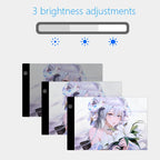 LED Leuchtpad Kopiertisch Transparentes Schreib- und Zeichenbrett Ideal für Künstler und Studenten Anime-Kunst Replizierung Zeichentool
