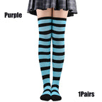 Farbige gestreifte Strümpfe Japanische Overknee-Socken Mode Frauen Warmhalten Socken Sexy Schlanke Lange Socken Strumpfwaren JK Cosplay Lolita Y2k