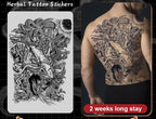Magic Juice Tinte Wasserdichte Tattoo Aufkleber Große Größe Kräutersaft Temporäre Tattoos Männer Body Art Drache Tiger