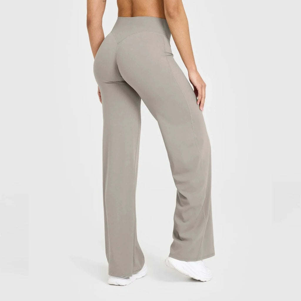 Ausgestellte Leggings Gerade Leg Leggings Damen Weite Hosen Yoga Atmungsaktive Fitness Kleidung Vielseitige Freizeithose