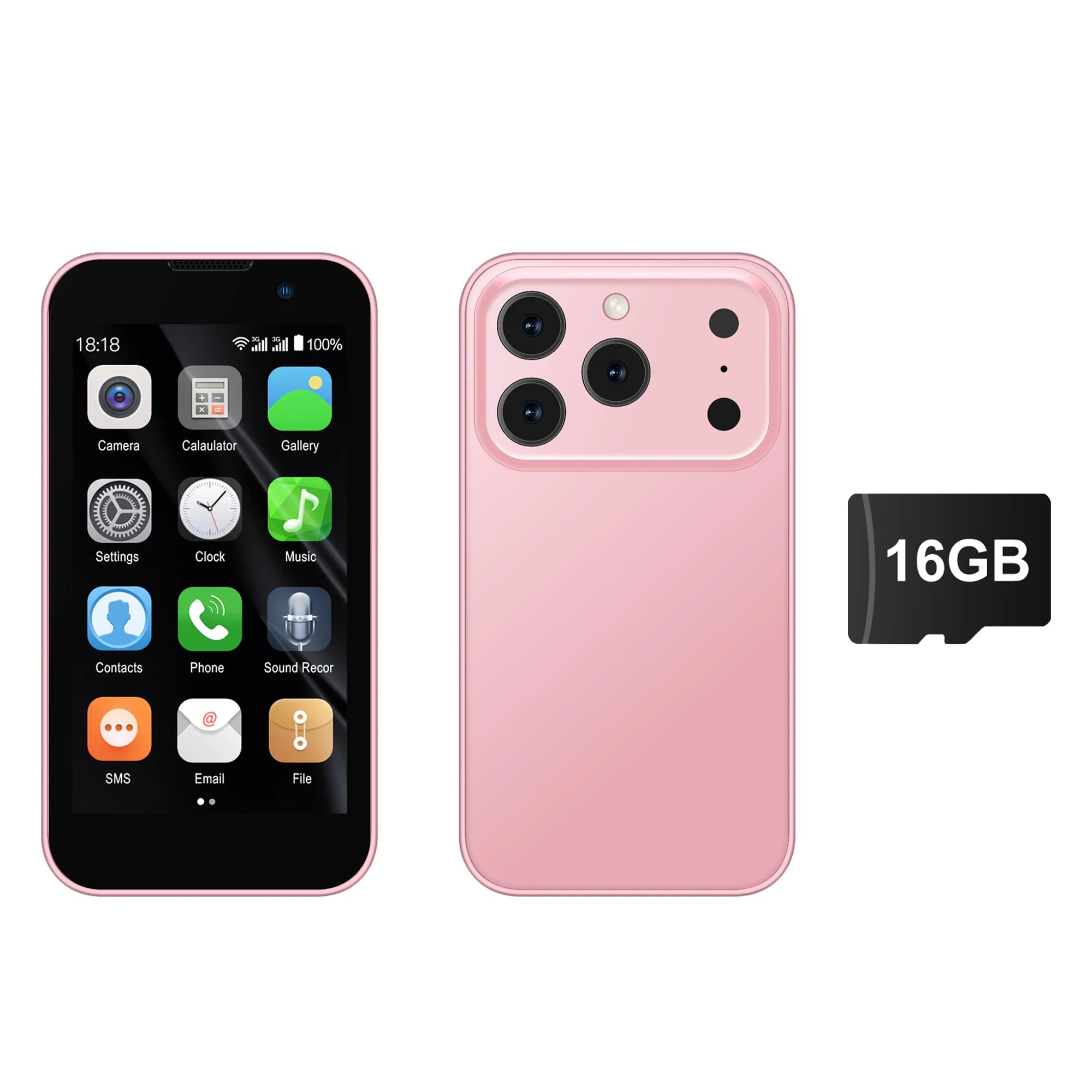 SERVO 17SE MINI 3G winziges Smartphone Android System Play Store 2GB+16GB WhatsApp GPS WiFi Dual-SIM 3.0" kleines intelligentes Handy