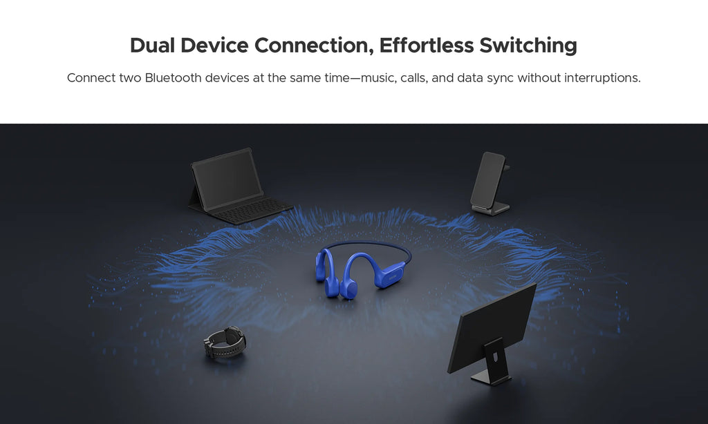 DOOGEE BoneBeat Swim Lite Knochenschall-Sportkopfhörer Bluetooth 5.4 Drahtloser Ohrhörer Wasserdichtes Headset zum Schwimmen