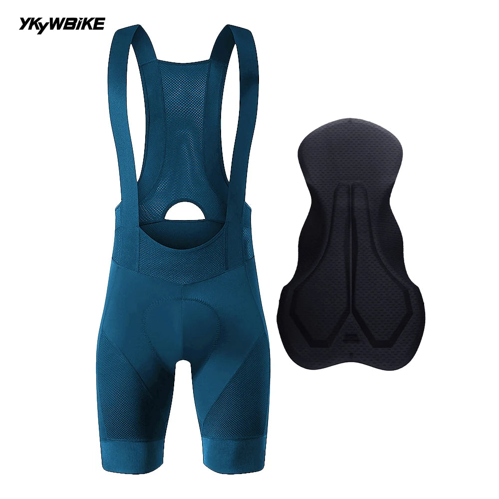 YKYWBIKE Herren Trägerhose Radfahren Rennrad Trägerhose Fahrrad Tights Radfahren MTB Trägerhose mit 6 Stunden gepolsterter Belgien-Polsterung