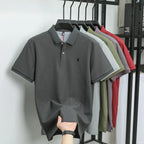 Polo-Shirt aus 100 % reiner Baumwolle, Kurzarm, High-End-Luxusmarke, Mode, Paul Pony Stickerei, Golf, Business Casual Herren T-Shirt