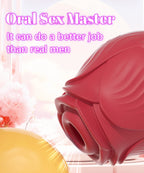 Leistungsstarker Saugvibrator für Frauen Vakuum-Klitorisstimulator Oralsauger für weibliche Brustwarzen Klitoris-Sauger Vibrations-Sexspielzeug für Erwachsene Rosen-Spielzeug