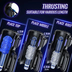 Dual Handles Leten King Sexmaschine Elektrisch Stoßend Männlicher Masturbator Orgasmus Erotikspielzeug 2 Weiche Hülsen Stimmfunktion Penisstimulator