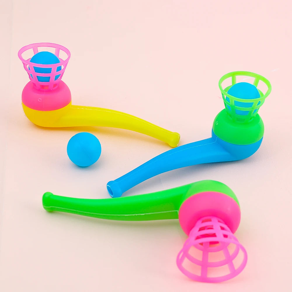 2-8 Stück bunte Plastikröhrchen Blasball Kinder-Puzzlespielzeug Klassische magische schwebende Blasball-Spielzeuge Baby-Gleichgewichtstraining-Spiel