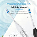 H2ofloss Sonic Elektrische Zahnbürste 38000VPM 5 Modi IPX7 Wasserdicht 60 Tage Akku Smart Timer Wiederaufladbar Aufhellend Mundpflege