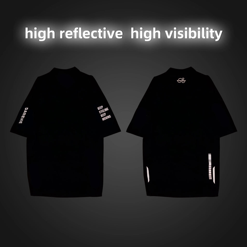 DAREVIE Radtrikot SPF 50 UV-Schutz Trainingsniveau Slim Fit Kleine Größe Herren Damen Mann Fahrradtrikot Radsport-Trikot