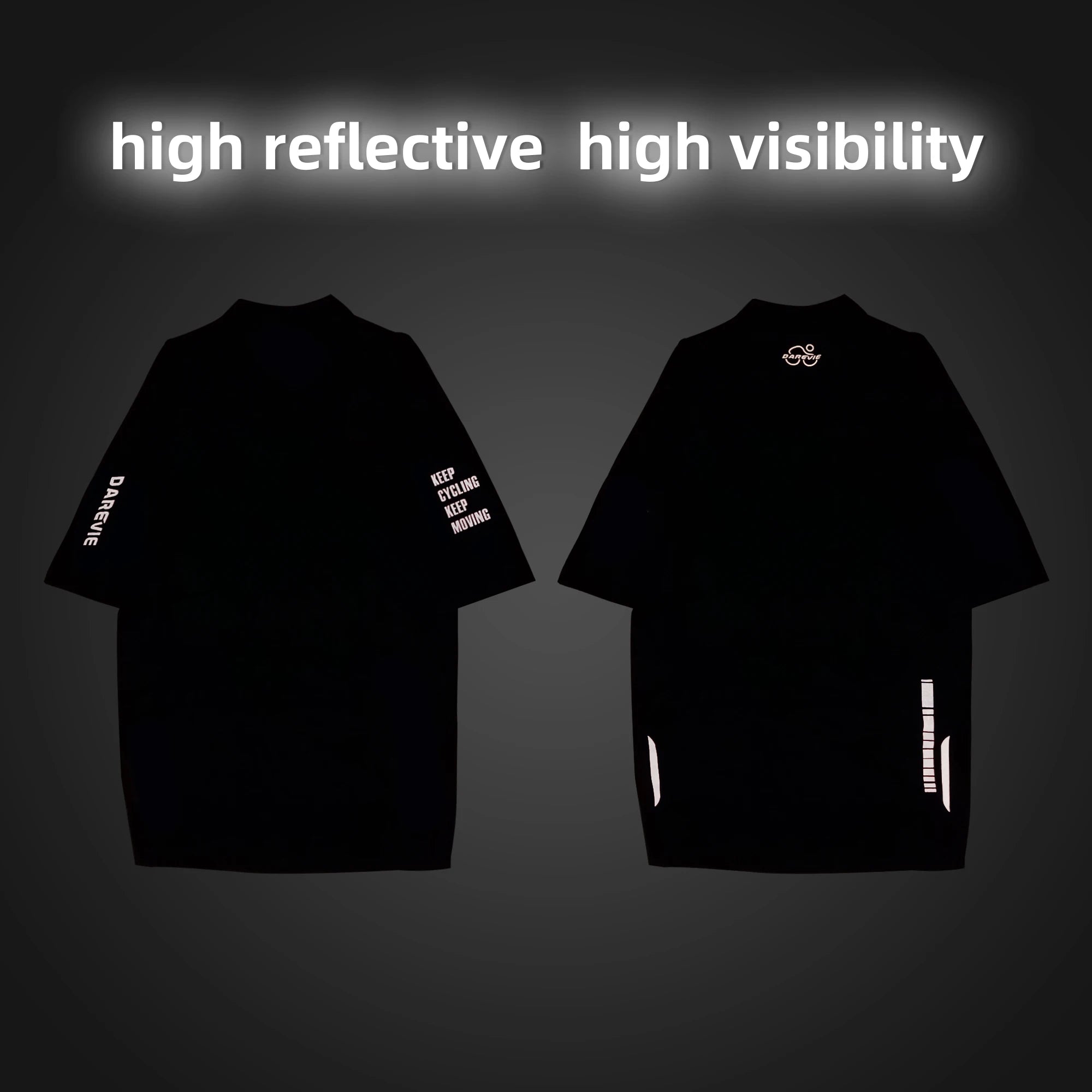 DAREVIE Radtrikot SPF 50 UV-Schutz Trainingsniveau Slim Fit Kleine Größe Herren Damen Mann Fahrradtrikot Radsport-Trikot