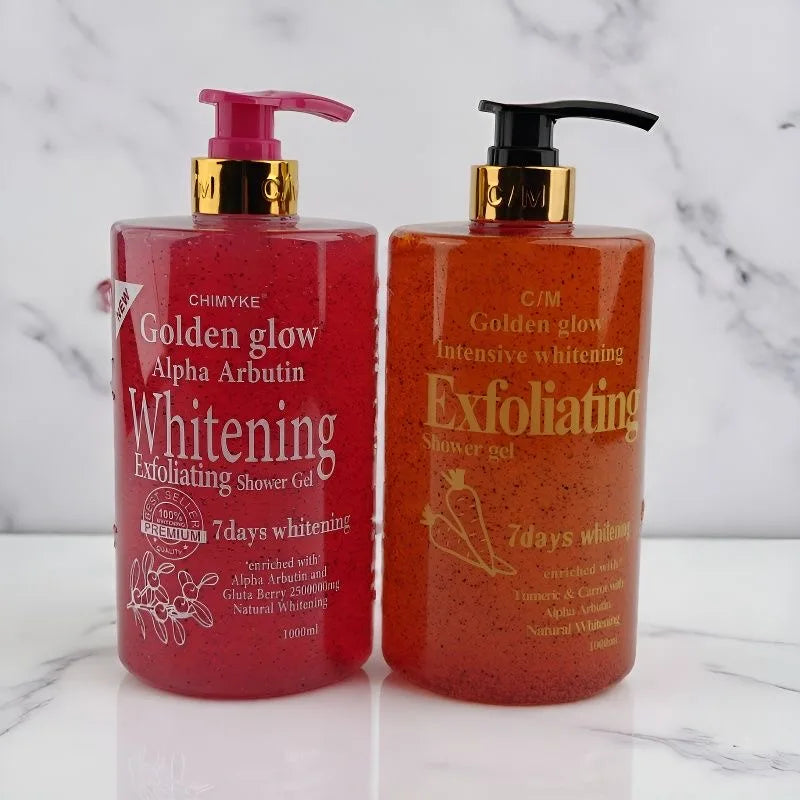 7 Days Golden Glow Alpha Arbutin aufhellendes Duschgel – gleicht den Hautton sichtbar aus, spendet Feuchtigkeit und pflegt für strahlende Haut