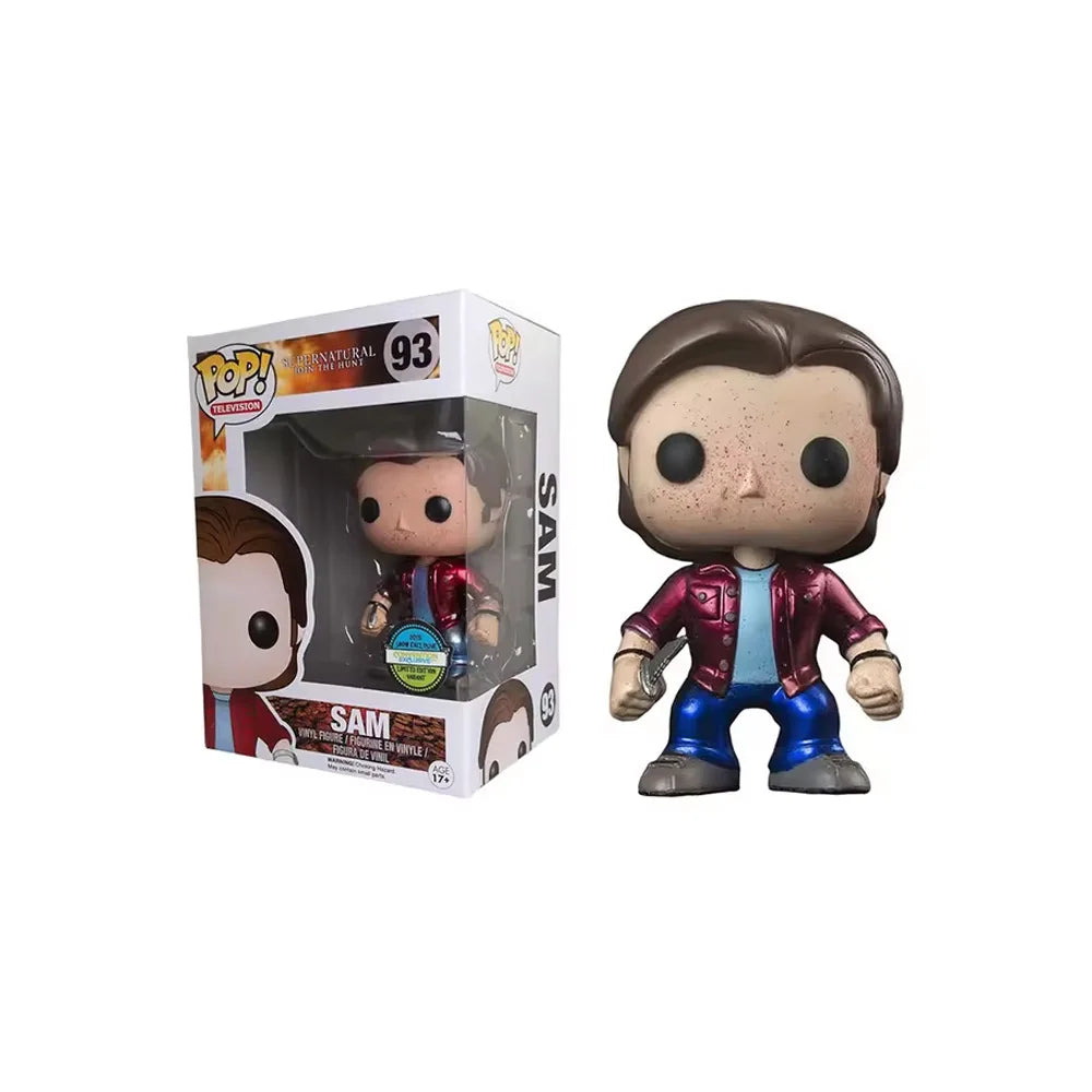 Funko Pop Supernatural Sam #93 Dean #94 Castiel #95 Charlie Crowley Bobby Singer Actionfigur Spielzeug POP-SPN Vinyl-Puppe Kindergeschenk