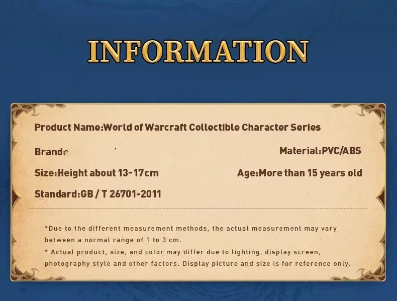 POP MART World of Warcraft Classic Blind Random Box Spielzeug Ornamente Actionfigur Mystery Box Caja Caixa Überraschungstüte für Jungen Geschenk