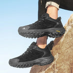 HIKEUP Leder Herrenschuhe für Herren Freizeitschuhe Mode Wasserdicht Winter Luxus Designer Marke Arbeitsstiefel Herren Rutschfeste Sneaker