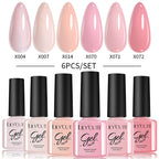LILYCUTE Nagelgel-Politur-Set, Rosa Grün, Frühling, DIY-Nagelkunst-Design, lang anhaltend, Soak Off UV Gel, Maniküre, Malgel, Vernis-Kit