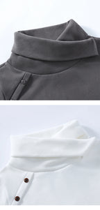 2026 Neuer Herren-Rollkragenpullover in Weiß, britischer schwarzer Pullover, asiatische Größen M-4XL. Graue Pullover