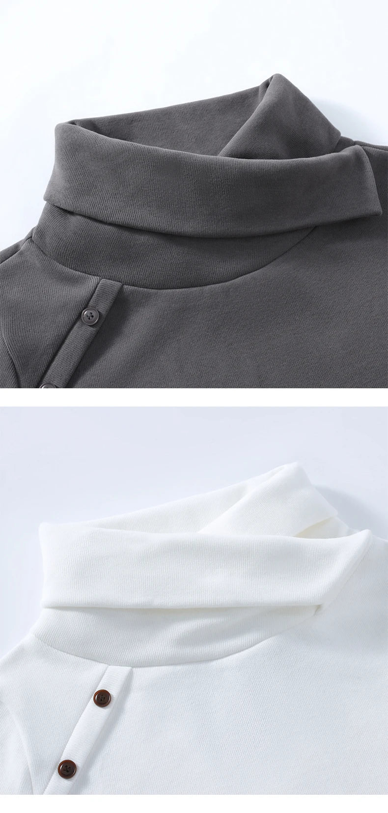 2026 Neuer Herren-Rollkragenpullover in Weiß, britischer schwarzer Pullover, asiatische Größen M-4XL. Graue Pullover