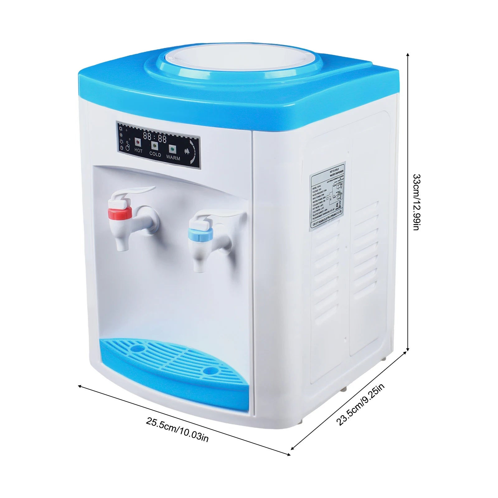 Kompakter Heiß- und Kaltwasserspender, energiesparender Tisch-Wasserspender aus Edelstahl, Mini-Trinkstation für Büro und Zuhause