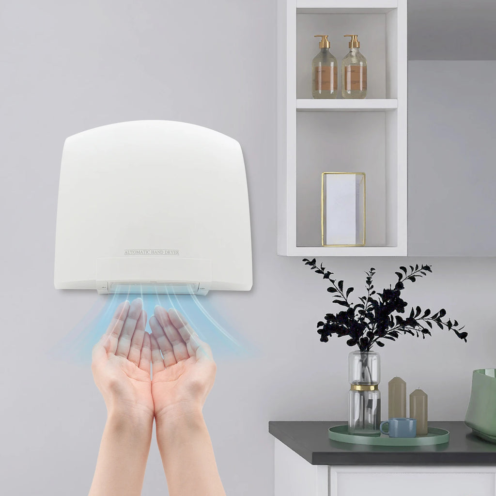 Elektrischer Infrarot-Sensor-Händetrockner 1200W Hohe Effizienz Automatischer Kompakter Warmluft-Händetrockner für Heim-, Toiletten- und Bürobereich