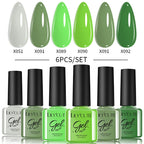 LILYCUTE 6PCS Gel-Nagellack-Set Sommer Neon Nagellack-Gel-Kits für DIY Nagel Semi-Permanenter UV-Lampe Gellack Nagellack-Set